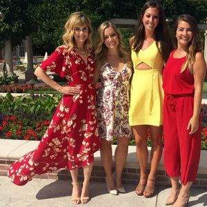 Red Floral Akira Wrap Dress